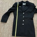 Buttons ESCADA by Margaretha Ley Long Wool Blend Suit Jacket Silver Metal Sz 38 Photo 15