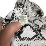 Women's Strapless Bandeau High Rise Bikini Set in Snakeskin Print Size M White Size M Photo 7