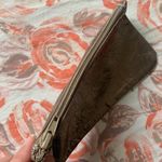 American Rag Metallic leather coin purse pencil case jewelry bag key holder lipgloss makeup Photo 1