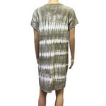 Gap  Cotton Olive Green Tie Dye Short Sleeve Tee Dress Boho Hippie Womens Large Photo 5