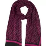 Calvin Klein  Chain-Print Chiffon Oblong Scarf in Black NWT MSRP $44 Photo 0