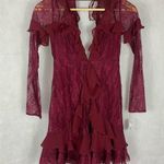 For Love & Lemons  Daphne Bordeaux dress Photo 1