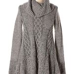 Ruby Moon Anthropologie  Sweater Cowl Swing Gray Fuzzy Soft Sweater Size Small Photo 11