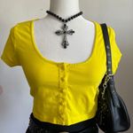 Savage X Fenty Yellow Crop Top, Baddie, Y2K, Streetwear,‎ Soft Glam, Medium Photo 1