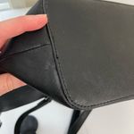 Nine West solid black shoulder crossbody tote purse with attached keychain Photo 9