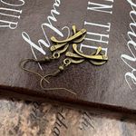 Vintage Bronze Glasses Earrings Book Lover Steampunk Gift Brown Photo 2