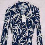 Poetry  NWT Ophelia Print Navy Long Sleeve Button Front Midi Shirt Dress size 8 Photo 3