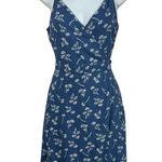 Aerie  Blue Floral Wrap Dress size S Photo 0