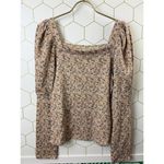 Splendid Floral Print Long Sleeve Top with Square Neck - Size - Small Photo 5