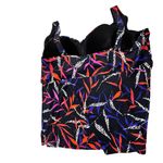 Swimsuits For All Black Tropical Patterned Swim Top Size 32 NWT Red Photo 1