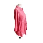 Soft Surroundings  Santa Barbara Tunic Button Size Petite Small Coral Lagenlook Photo 2
