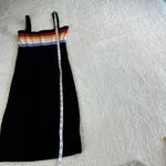 Aeropostale Seriously Soft Bodycon Dress Womens XS Black Rainbow Stripe Slim Fit Photo 9