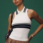 Anthropologie NWT Maeve Ribbed Polo Tank Top Photo 1