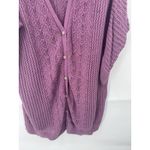 Torrid Pointelle Boyfriend Cardigan Women 2X Purple Open Knit Whimsigoth Fairy Photo 11