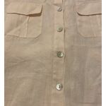 Soft Surroundings XL Peachy Pink 100% Linen Shirt Top Tunic Tie Back Pockets Photo 4