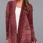 prAna  Rhonda Duster Open Front‎ Cardigan Wool Blend Pink Red Size Small Photo 0