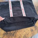 Victoria's Secret  Black Canvas Tote with red signature Photo 5