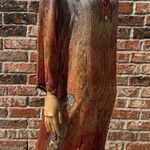 Sheer vintage Y2K paisley swimsuit coverup dress w/rhinestones / M / EUC Red Size M Photo 1