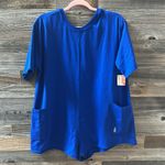 Free People Movement Hot Shot Tee Romper in Electric Shock NWT Size XS Blue Photo 2