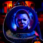 NEW Glamlite Makeup Bag Halloween II Michael Myers Crossbody Bag Orange Photo 1