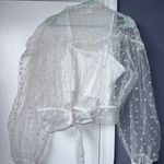 The Pants Store White Polka Dot Top Photo 4