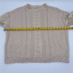 Elegant tan boho lace crochet sweater Photo 2