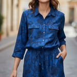Banana Republic  Blue Patterned Shirt Photo 0