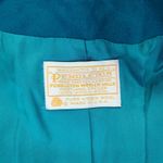 Pendleton Vintage Women's Teal Blue Wool Blazer Jacket Size 12 One Button Career Photo 3