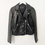 Madewell  The Washed Leather Motorcycle Jacket True Black Medium M Photo 1