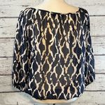 PERIDOT Sheer Blouse Black/White Photo 1