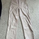 Abercrombie & Fitch Beige Leather Pants Photo 0