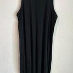 Aerie Maxi Black Racerback Tank Side Slit Summer Dress Size XL Vacation Beach Photo 0