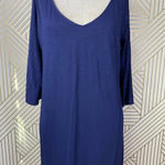 Lilly Pulitzer  Eliza 3/4 Sleeve T-Shirt‎ Dress in Navy Blue Size US Small Photo 4