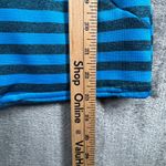 NILS Zip Up Sweatshirt Womens Large Blue Black Striped Full Zip Casual Retro Y2K Photo 8