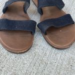 Sanuk  Sandals Black Slides Slip on 2 strap Flats Size 9 Beach Classic Greece Photo 1