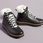 Bernardo Anthropologie Wiley Sherpa Lace Up Rubber Rain Boot in Black Women's 6 Photo 8