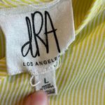 Anthropologie Anthro dRA Los Angeles Yellow Stripe Ruffle Sleeve Blouse - size Large Photo 4