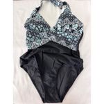 Jordan Emme  Halter One Piece Swimsuit Tummy Control Padded‎ Black S Photo 1