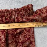 EXPRESS Off Shoulder Paisley Peasant Blouse XXS Boho Sheer Cropped Top Red Photo 6