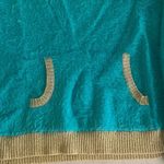 Juicy Couture Sweater Crop Shirt XL Eye Lash Sweater Ceramic Blue Lagoon Gold Photo 1
