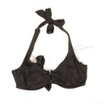 Seafolly NWT  D Cup "U" Halter Bra Bikini Top in Black Photo 2