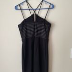 XScape Black Body Con Dress Size 8 Office Career Little Black Dress keyhole neck Photo 8