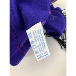 Vanity Fair Vintage Lounge Robe Fringe Embroidered Floral Full Length Purple Photo 11