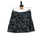 Aritzia  Sunday Best Zelda Mini Skirt Flower Print Eyelet Lace‎ Black Blue Size 4 Photo 3