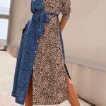 Leopard Dress Multi Size 4 Photo 2