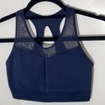 Athleta Illusion Mesh Navy Sports Bra XS Photo 1