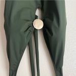 Amoressa Halter green with gold medal hardware One Piece Swimsuit Size 14 Photo 3