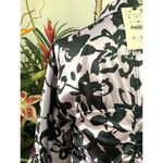 ZARA "Dita" Satin Effect Ruched Print Mini Dress in Purple/Black Photo 10