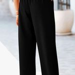PRETTYGARDEN NEW Wide Leg Suit Loose Fit High Elastic Waisted Career Pant XL Photo 1