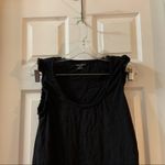 DKNY Black Scoop Neck Ruffle Accent Blouse Small Photo 3